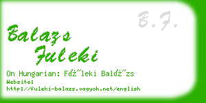 balazs fuleki business card